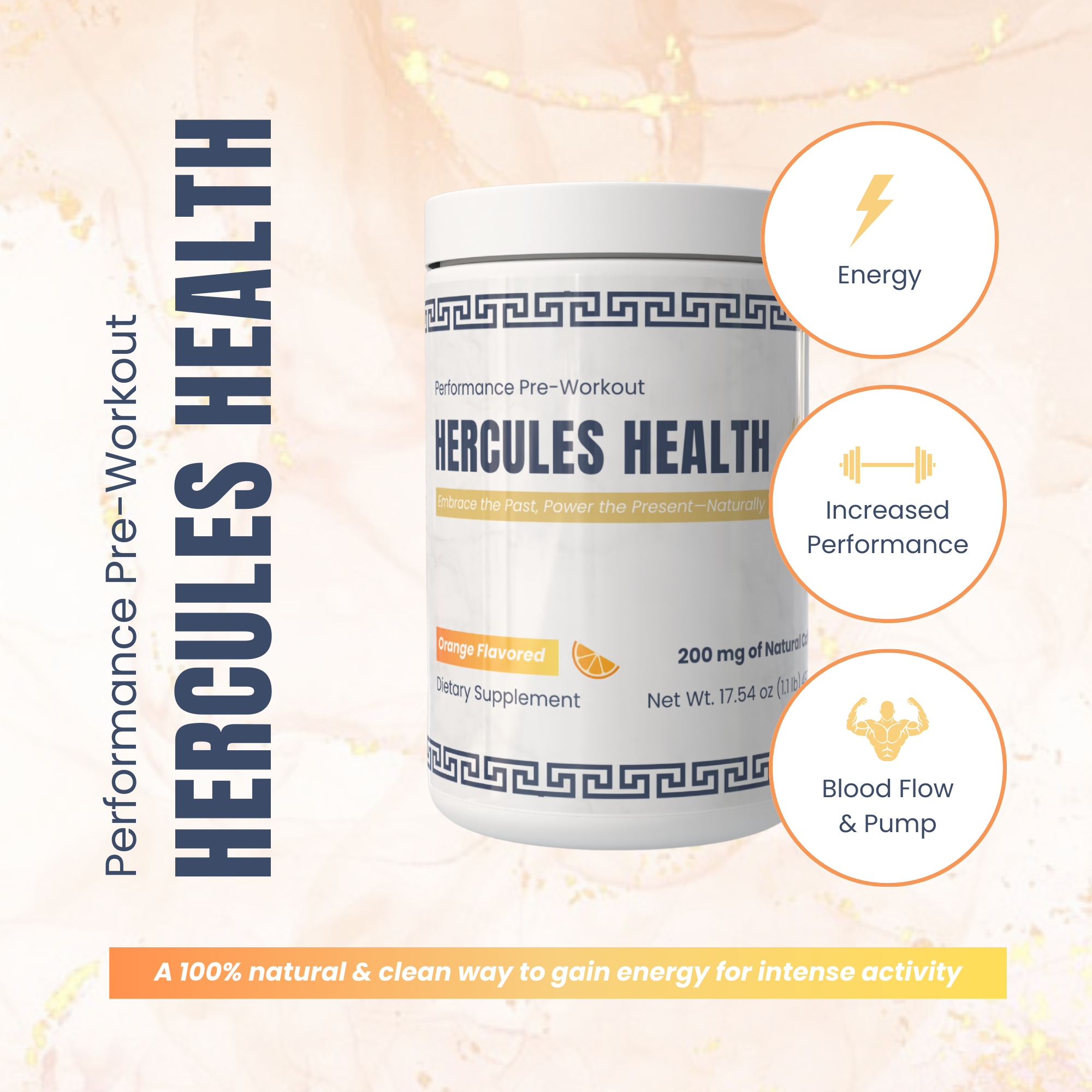 Orange 200 mg Natural Caffeine
