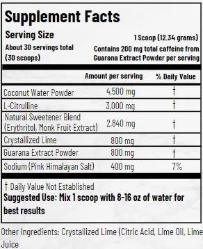 Lime 200 mg Natural Caffeine